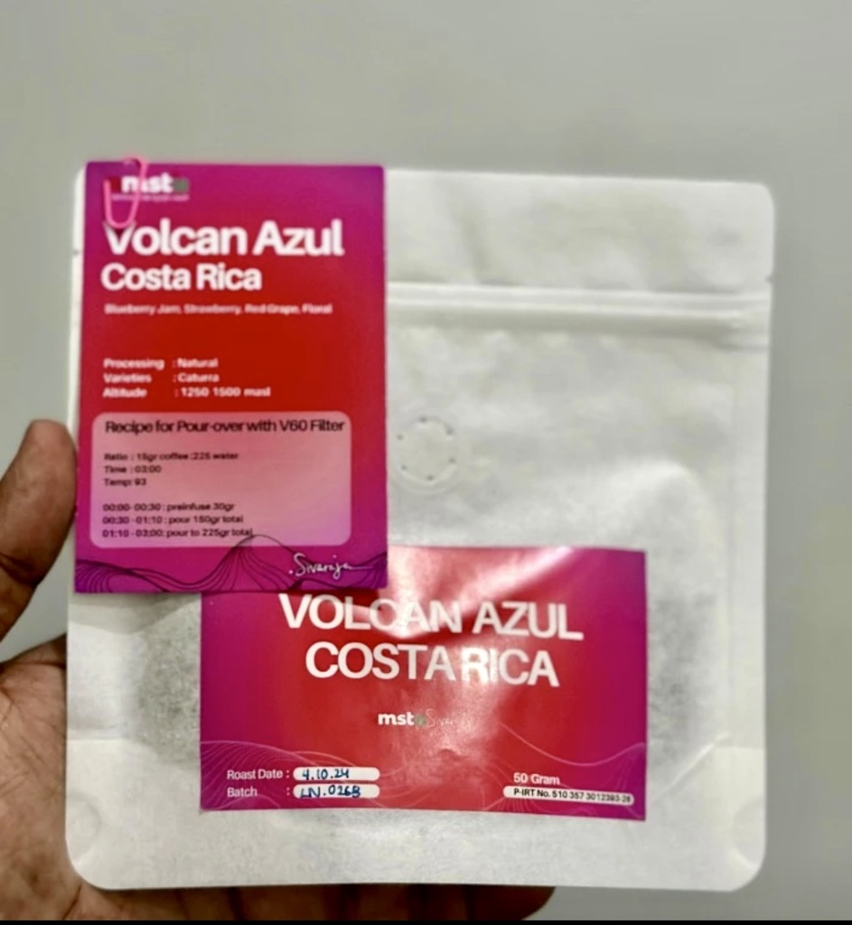 Arabica Costa Rica Volcan Azul Caturra Slow Natural 80gr